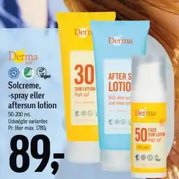 Føtex Solcreme -spray eller aftersun lotion tilbud