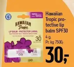 Føtex Hawaiian tropic protective lip balm SPF40 tilbud