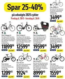 Føtex Spar 25-40% på udvalgte 2025 cykler tilbud