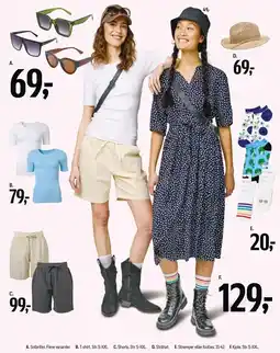 Føtex Solbriller, T-shirt, Shorts, Stråhat, Strømper eller footies eller Kjole tilbud