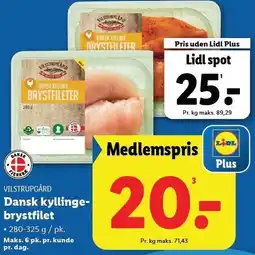 Lidl Dansk kyllingebrystfilet tilbud