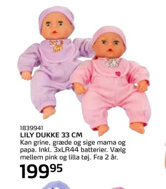 Legekæden Lily dukke 33 cm tilbud