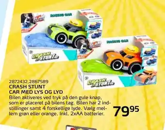 Legekæden Crash stunt car med lys og lyd tilbud