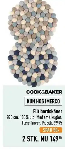 Imerco Filt bordskåner tilbud