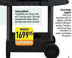 Imerco Tavolo udebord tilbud