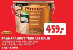 jem & fix PINOTEX TRANSPARENT TERRASSEOLIE tilbud