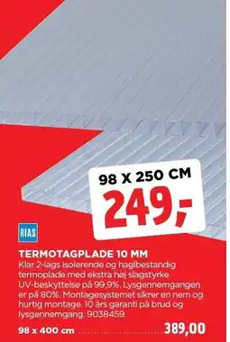 jem & fix RIAS TERMOTAGPLADE 10 MM tilbud