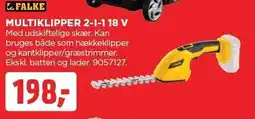 jem & fix FALKE MULTIKLIPPER 2-I-1 18 V tilbud