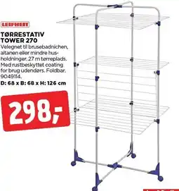 jem & fix LEIFHEIT TØRRESTATIV TOWER 270 tilbud