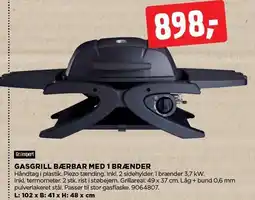jem & fix GRILLEXPERT GASGRILL BÆRBAR MED 1 BRÆNDER ELLER OVERTRÆK TIL GASGRILL tilbud