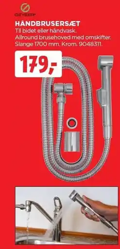 GEYSER HÅNDBRUSERSÆT