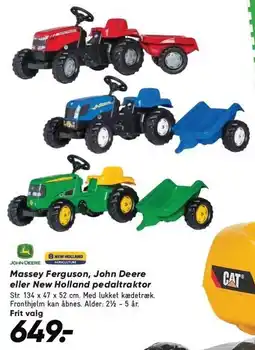 Bilka Massey Fergurson, John Deere eller New Holland pedaltraktor tilbud