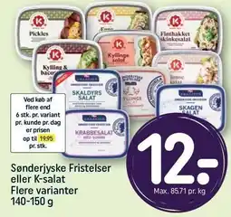 REMA 1000 Sønderjyske fristelser eller K-salat tilbud