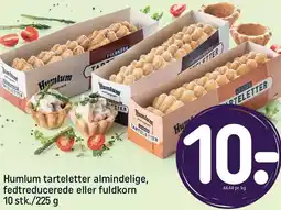 REMA 1000 Humlum tarteletter almindelige, fedtreducerende eller fuldkorn tilbud