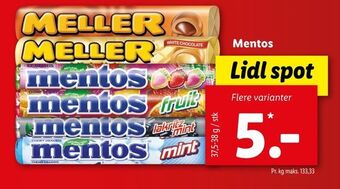 Let-Køb Mentos tilbud