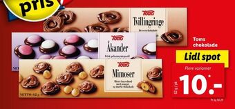 Let-Køb Toms chokolade tilbud