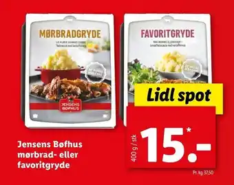 Jensens Bøfhus mørbrad- eller favoritgryde