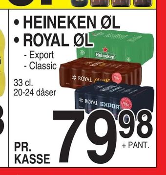 ABC Lavpris Heineken øl • royal øl tilbud