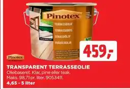 jem & fix TRANSPARENT TERRASSEOLIE tilbud