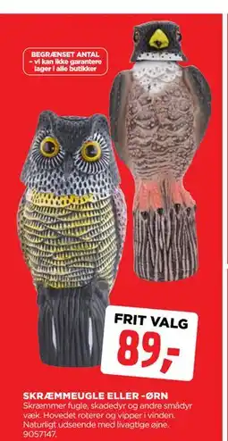 jem & fix SKRÆMMEUGLE ELLER -ØRN tilbud