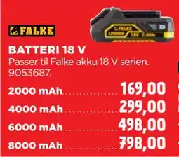 jem & fix BATTERI 18 V tilbud