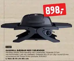 jem & fix GASGRILL BÆRBAR MED 1 BRÆNDER tilbud