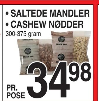 ABC Lavpris Saltede mandler • cashew nødder tilbud