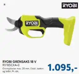 Davidsen RYOBI Grensaks 18 V RY185CXA-0 tilbud