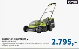 Davidsen RYOBI Plæneklipper 18 V RY18LM37A-140 tilbud