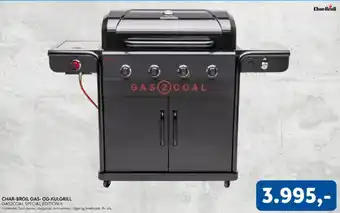 Davidsen CHAR-BROIL Gas- og kulgrill GASZCOAL tilbud