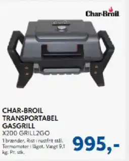 Davidsen CHAR-BROIL Transportabel gasgrill X200 GRILLZGO tilbud