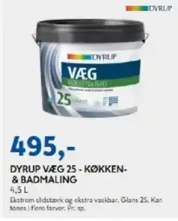 Davidsen DYRUP Væg 25 - køkken- & badmaling tilbud