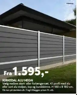 Davidsen Kirkedal alu hegn tilbud