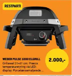 XL-BYG WEBER Pulse 1000 Elgrill tilbud