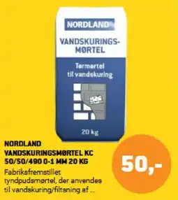 XL-BYG NORDLAND Vandskuringsmørtel kc 50/50/490 0-1 mm tilbud