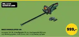 XL-BYG BOSCH Hækkeklipper 18v tilbud
