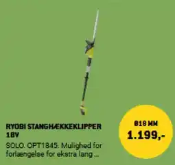 XL-BYG RYOBI Stanghækkeklipper 18V tilbud