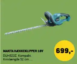 XL-BYG MAKITA Hækkeklipper 18V tilbud