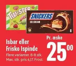 Min Købmand Isbar eller Frisko Ispinde tilbud