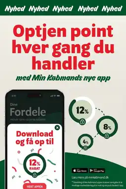 Min Købmand Optjen point hver gang du handler med Min Købmands nye app tilbud