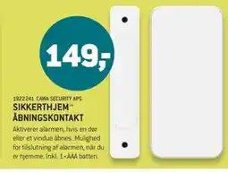 XL-BYG Sikkerthjem åbningskontakt tilbud