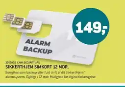 XL-BYG Sikkerthjem simkort 12 mdr tilbud