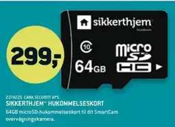 XL-BYG Sikkerthjem hukommelseskort tilbud