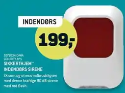XL-BYG Security aps sikkerthjem indendørs sirene tilbud
