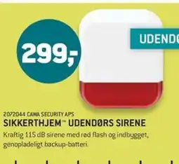 XL-BYG Sikkerthjem udendørs sirene tilbud
