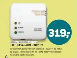 XL-BYG Life gasalarm 230/12v tilbud
