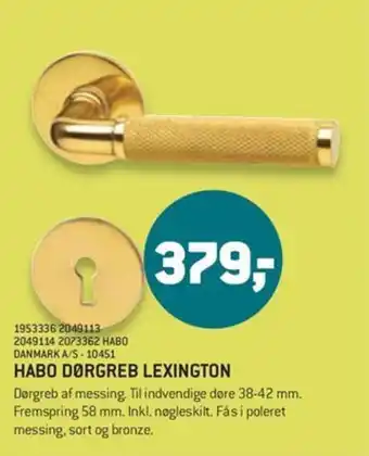 XL-BYG Habo dorgreb lexington tilbud