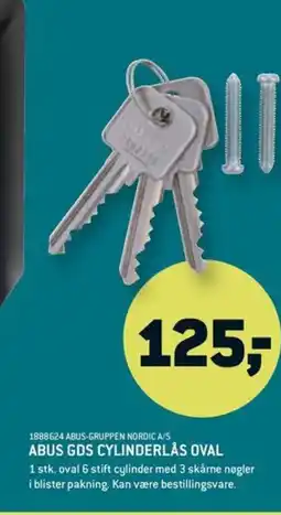 XL-BYG Abus gds cylinderlås oval tilbud