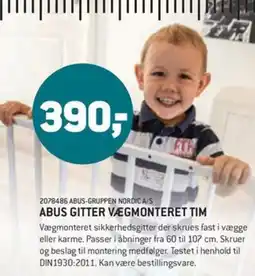 XL-BYG Abus gitter vægmonteret tim tilbud