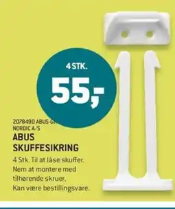 XL-BYG Abus skuffesikring tilbud